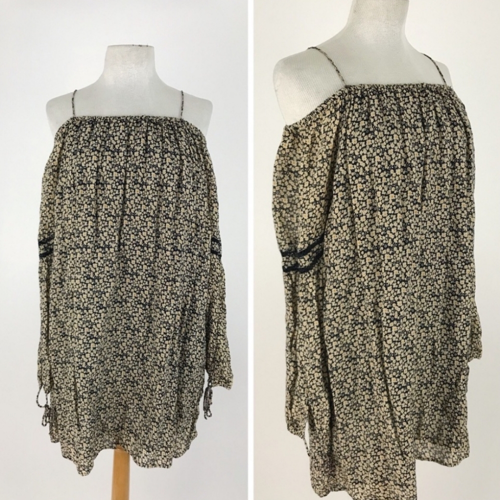 Zara Trafaulic Off the Shoulder Tunic Dress